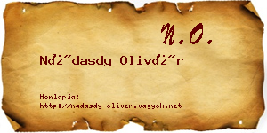Nádasdy Olivér névjegykártya