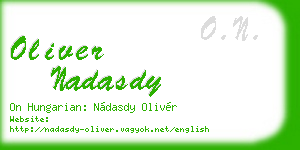 oliver nadasdy business card