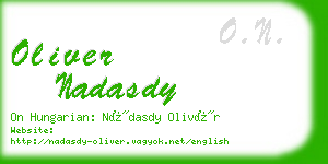 oliver nadasdy business card